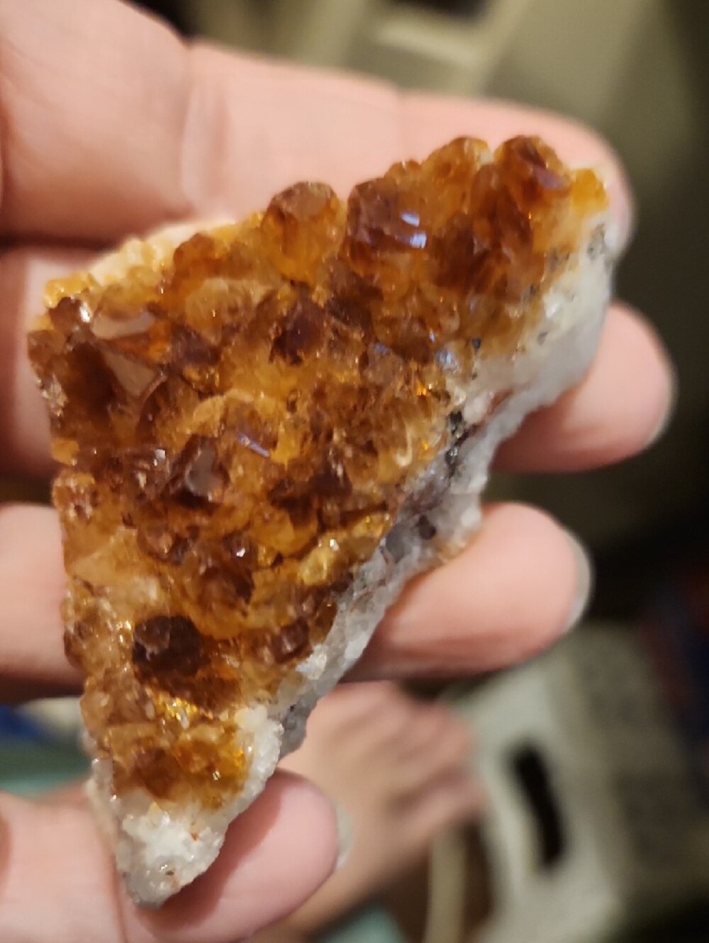 Naturally Heated Citrine Geode Cluster - Picture 4 of 7